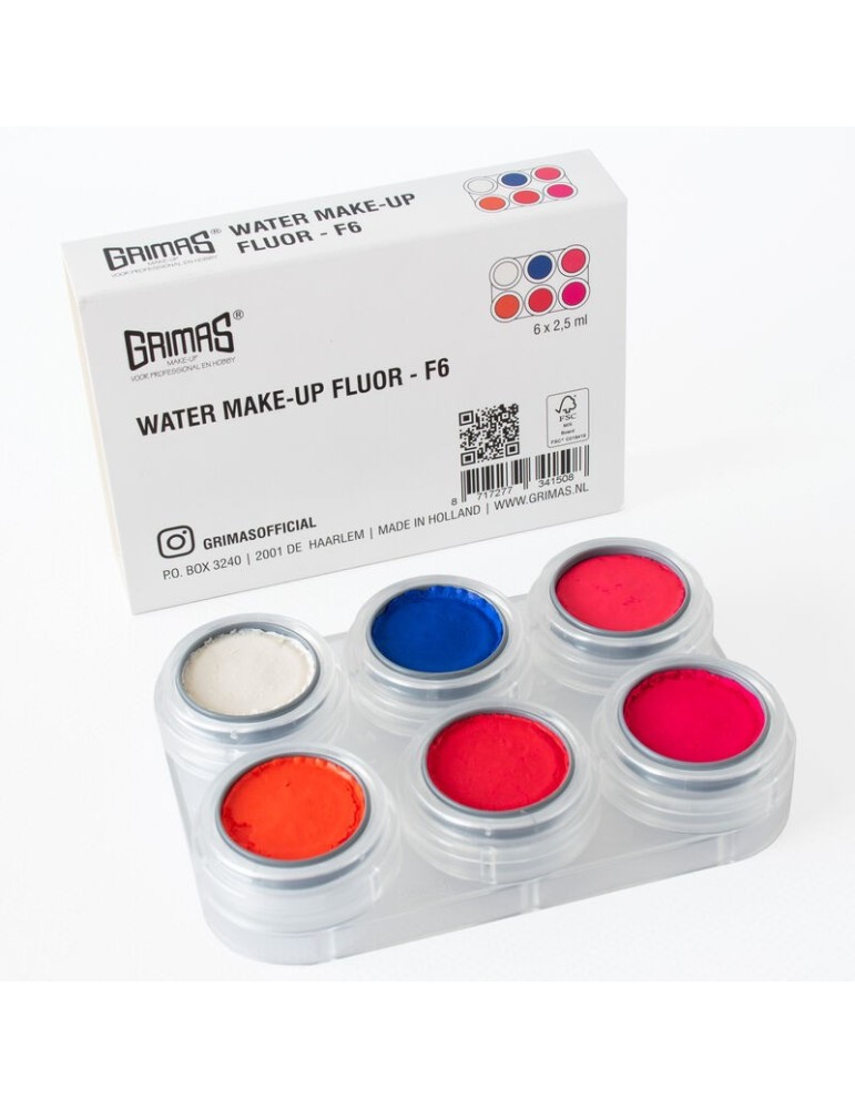 Paleta maquillaje al agua fluor 6