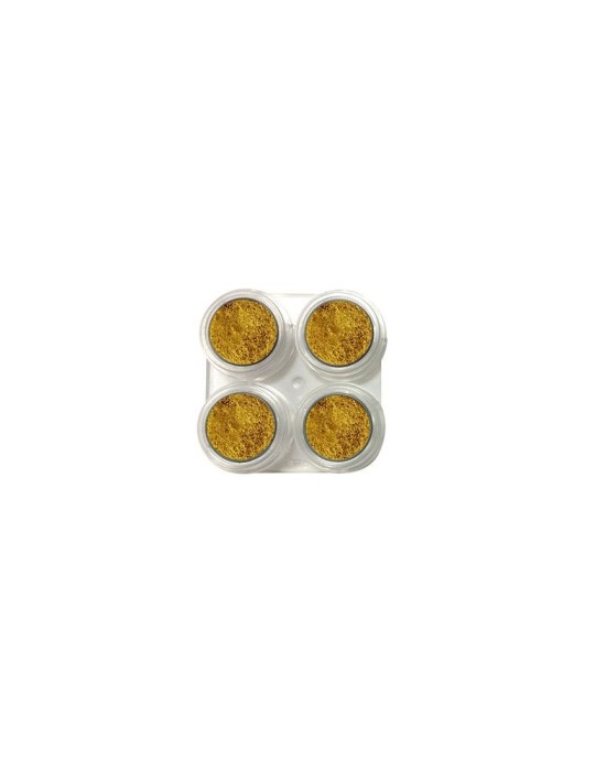 Maquillaje al agua metálico 2,5ml 702 oro x 4 unidades