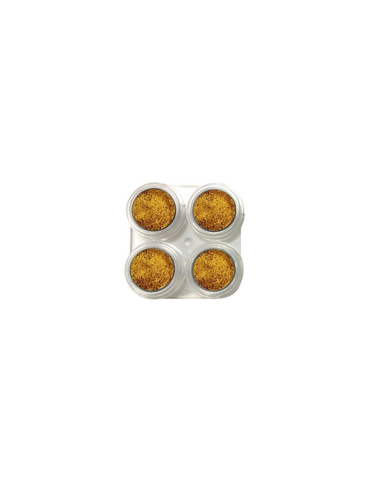 Maquillaje al agua metálico amarillo 707 x4 unidades