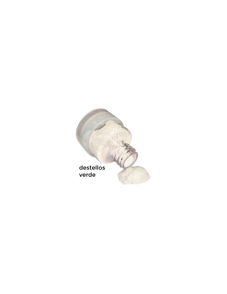 Purpurina suelta 25 ml blanca- verde 04